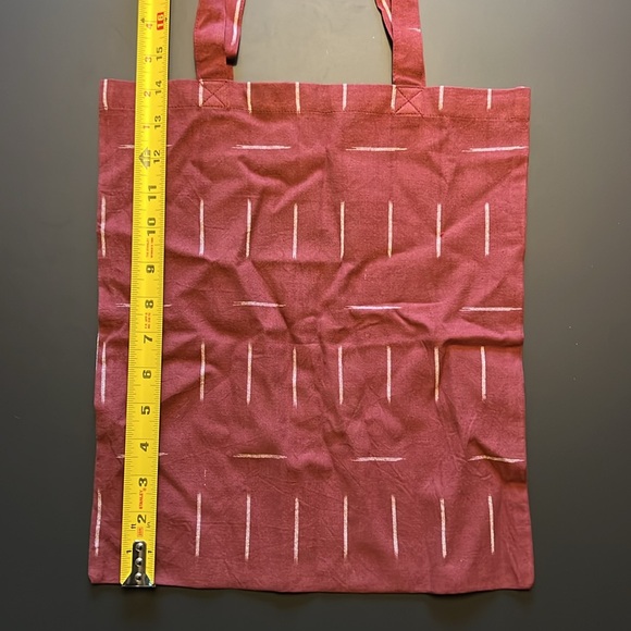100% Organic Cotton Red/White Tote Bag by MATTER Prints NWT, Never Opened - Picture 6 of 8